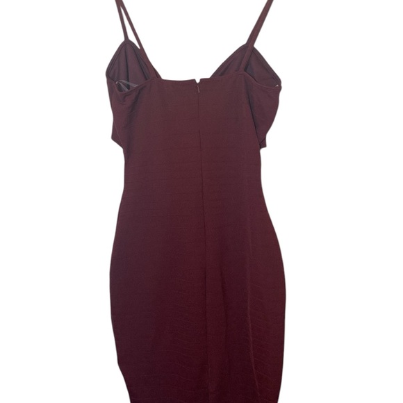 FASHION NOVA Set You Free Dress Color Burgundy - Picture 6 of 9